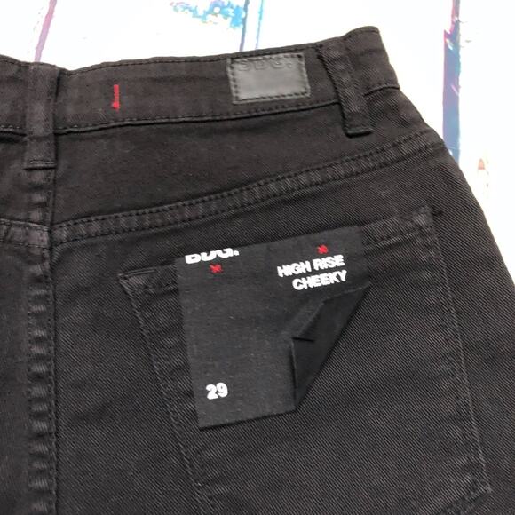 BDG Jeans Shorts Womens 29 Black High Rise Cheeky Distressed ASO Selena Gomez - Picture 9 of 12